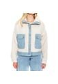 Chaqueta Ovejera Con Piezas En Denim Ecológico Color Blue de Color Blue