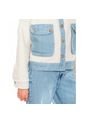 Chaqueta Ovejera Con Piezas En Denim Ecológico Color Blue de Color Blue