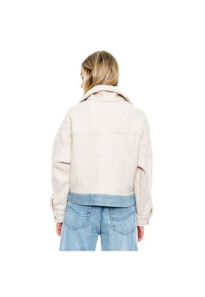 Chaqueta Ovejera Con Piezas En Denim Ecológico Color Blue