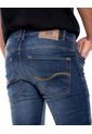 Slim Fit Jeans Lavado Tono Oscuro Color Blue de Color Blue