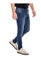 Slim Fit Jeans Lavado Tono Oscuro Color Blue de Color Blue