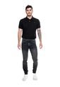Black Denim Skinny Jeans Con Desgastes Color Blue de Color Blue