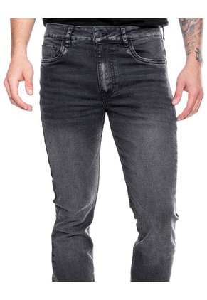 Black Denim Skinny Jeans Con Desgastes Color Blue