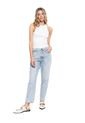 High Waist Mom Fit Jeans Tono Medio Color Blue de Color Blue