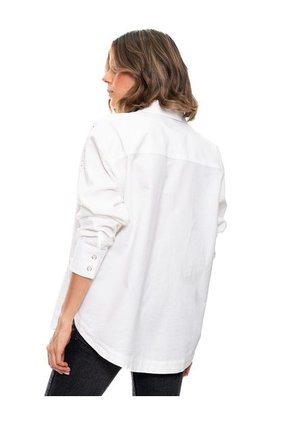 Camisa Manga Larga Con Apliques Decorativos Color Blue