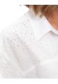 Camisa Manga Larga Con Apliques Decorativos Color Blue de Color Blue