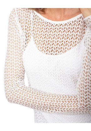 Maxi Vestido Manga Larga En Malla Con Vestido Interno Color Blue