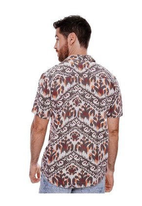 Camisa Manga Corta Estampada Color Blue