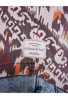 Camisa Manga Corta Estampada Color Blue