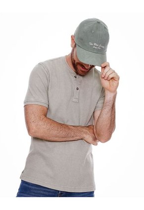 Camiseta Manga Corta Con Perilla Y Botones Color Blue