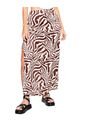 Falda Larga Con Aberturas Laterales Estampado Animal Print Color Blue de Color Blue