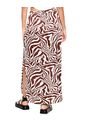 Falda Larga Con Aberturas Laterales Estampado Animal Print Color Blue de Color Blue