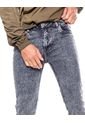 Black Denim Skinny Fit Lavado Acid Wash Color Blue de Color Blue
