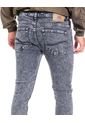 Black Denim Skinny Fit Lavado Acid Wash Color Blue de Color Blue
