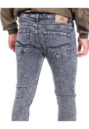 Black Denim Skinny Fit Lavado Acid Wash Color Blue