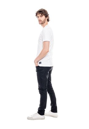 Camiseta Cuello Redondo Unicolor Con Cortes En Frente Y Espalda Color Blue