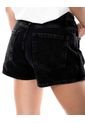 Falda Shorts En Black Denim Color Blue de Color Blue