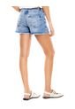 Shorts High Waist Con Ruedo Al Corte Color Blue de Color Blue