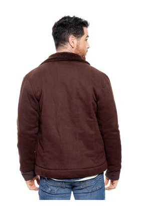 Chaqueta Trucker Con Cuello Ovejero Color Blue