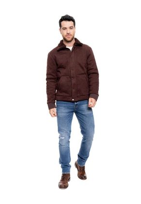 Chaqueta Trucker Con Cuello Ovejero Color Blue
