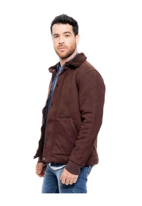 Chaqueta Trucker Con Cuello Ovejero Color Blue