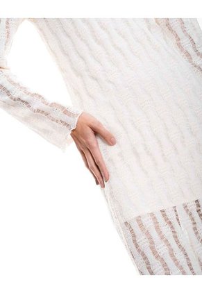 Maxi Vestido Tejido Manga Larga (Incluye Forro) Color Blue