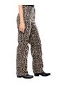 Pantalón Animal Print Straight Fit High Waist Color Blue de Color Blue