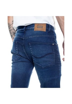 Slim Fit Jeans Eco Recycle Tono Oscuro Color Blue