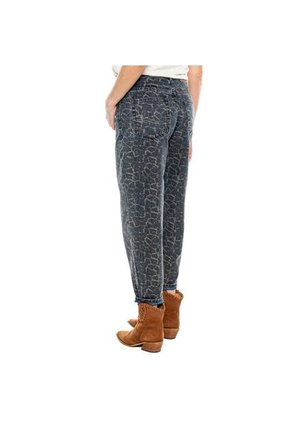 Slouchy Jeans High Waist Estampado Animal Print (Se Sugiere Comprar Una Talla Menos A La Habitual) Color Blue