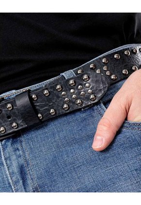 Correa Cuero Con Taches Color Blue