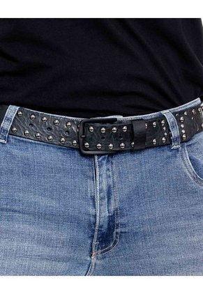 Correa Cuero Con Taches Color Blue