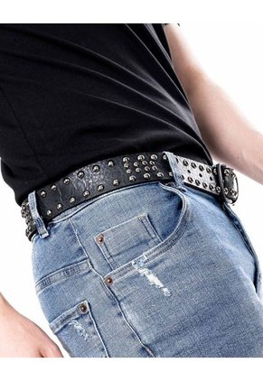 Correa Cuero Con Taches Color Blue