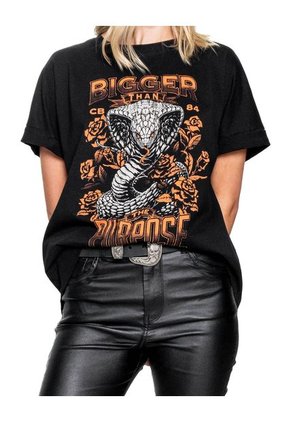 Camiseta Cuello Redondo Con Estampado En Frente Color Blue