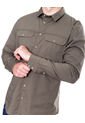 Camisa Manga Larga Con Bolsillos Y Tapas Color Blue de Color Blue