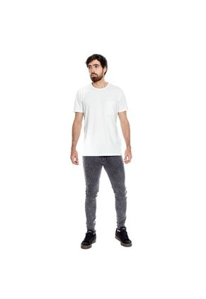 Camiseta Cuello Redondo Con Bolsillo Teñido Old Wash Y Marquilla En Ruedo Color Blue