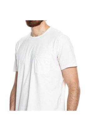 Camiseta Cuello Redondo Con Bolsillo Teñido Old Wash Y Marquilla En Ruedo Color Blue