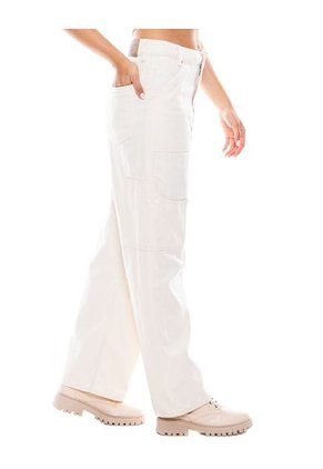 Pantalón Flare High Waist Con Bolsillos Laterales Color Blue