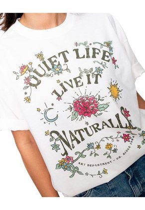 Camiseta Oversized Con Estampado En Frente Color Blue