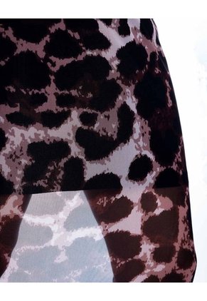 Falda Larga En Malla Animal Print Color Blue