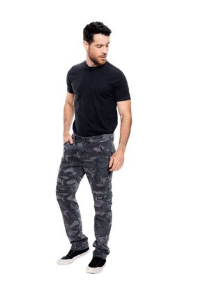 Pantalón Cargo Camuflado Color Blue