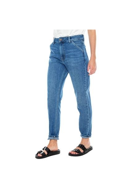 High Waist Skinny Jeans Tono Medio Color Blue