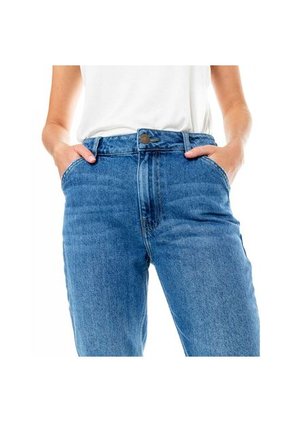 High Waist Skinny Jeans Tono Medio Color Blue