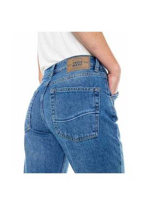 High Waist Skinny Jeans Tono Medio Color Blue