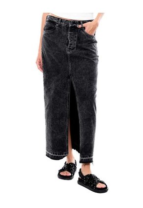 Maxi Falda Con Abertura En Frente Color Blue