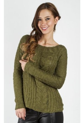 Sweater Color Siete Verde Jungla