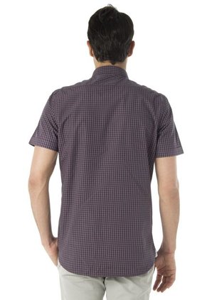 Camisa Color Siete Gris-Rojo