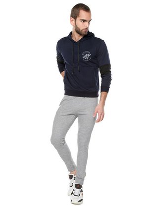 Pantalón Sudadera Gris-Negro COLORE