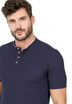 Polo Azul-Blanco COLORE