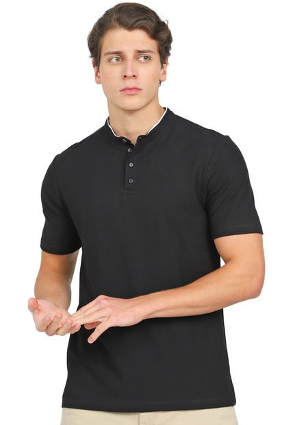 Polo Negro-Blanco COLORE