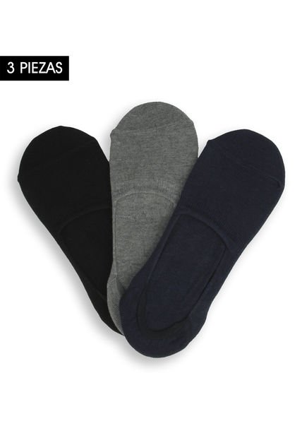 Medias X3 Azul-Gris-Negro COLORE